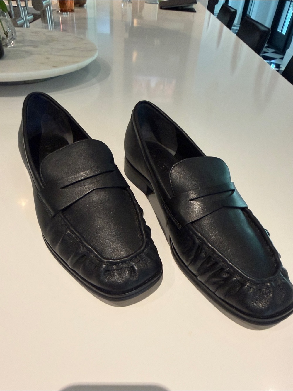 Women’s J. Crew Black Leather Penny Loafers